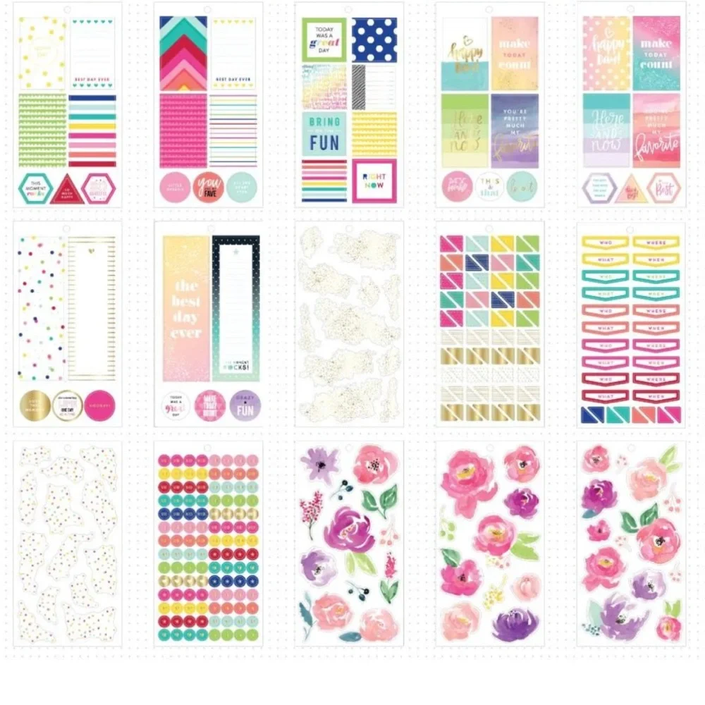 The Happy Planner Happy Memory Keeping Floral Memories Value Pack Stickers - Picture 5 of 5